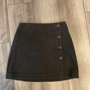 Urban Outfitters Black Button Front Mini Skirt